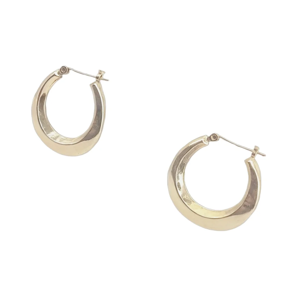 Elegant Gold Tone Hoop Earrings